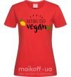 Женская футболка Natural food vegan lemon Красный фото