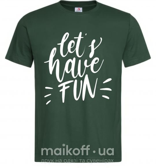 Мужская футболка Let's have fun Темно-зеленый фото