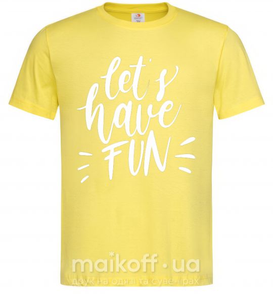 Мужская футболка Let's have fun Лимонный фото