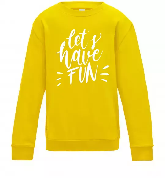 Дитячий світшот Let's have fun Сонячно жовтий фото