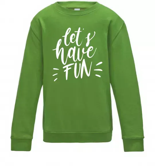 Дитячий світшот Let's have fun Лаймовий фото