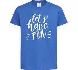 Дитяча футболка Ваш принт Яскраво-синій фото