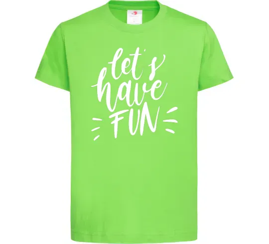 Детская футболка Let's have fun Лаймовый фото