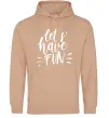 Женская толстовка (худи) Let's have fun Песочный Женская толстовка (худи) Let's have fun Песочный фото