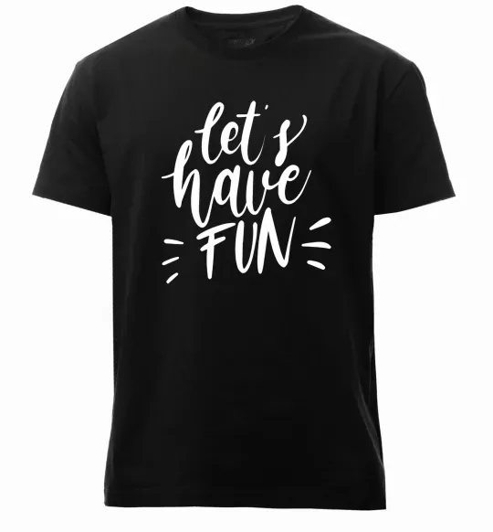Мужская премиум футболка Let's have fun Черный фото