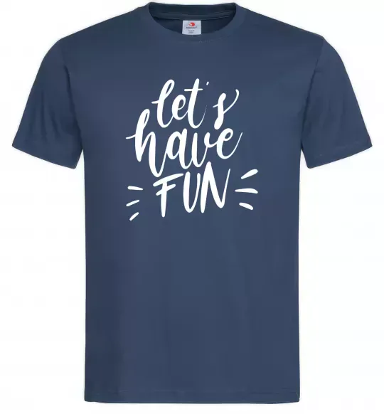 Чоловіча футболка Let's have fun Темно-синій фото