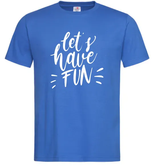 Чоловіча футболка Let's have fun Яскраво-синій фото