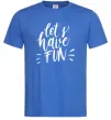 Чоловіча футболка Let's have fun Яскраво-синій фото