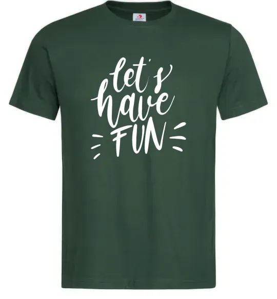 Чоловіча футболка Let's have fun Темно-зелений фото