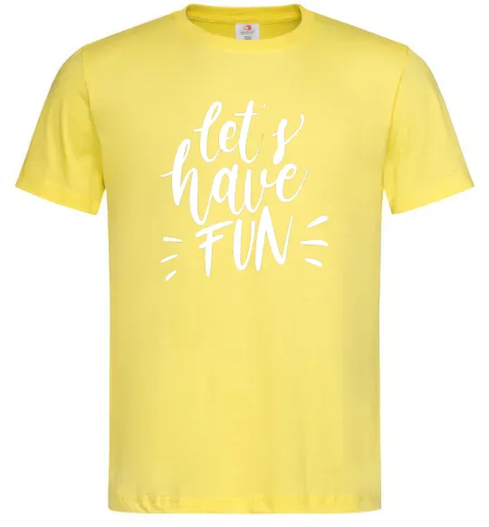 Чоловіча футболка Let's have fun Лимонний фото