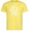 Чоловіча футболка Let's have fun Лимонний фото