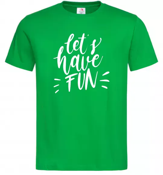 Чоловіча футболка Let's have fun Зелений фото