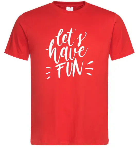 Чоловіча футболка Let's have fun Червоний фото