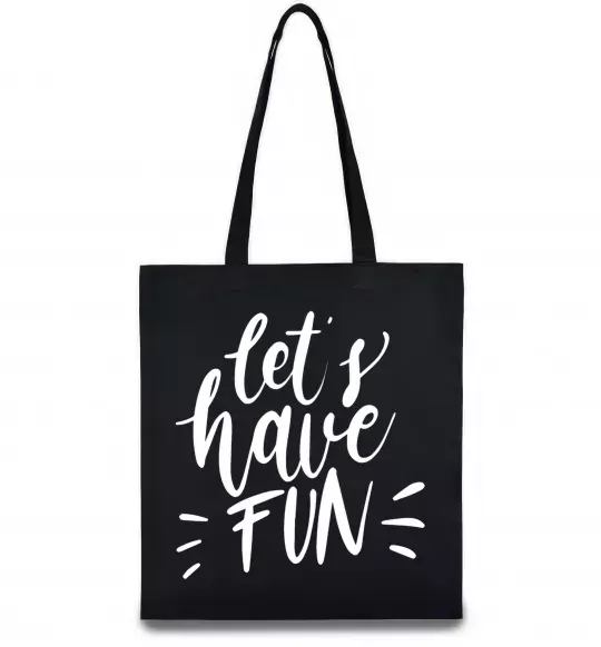 Еко-сумка Let's have fun Чорний фото