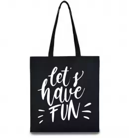Еко-сумка Let's have fun Чорний фото