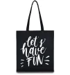 Еко-сумка Let's have fun Чорний Еко-сумка Let's have fun Чорний фото