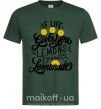 Мужская футболка If life gives you lemons then make lemonade Темно-зеленый фото