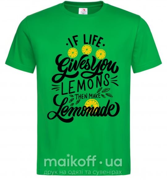 Мужская футболка If life gives you lemons then make lemonade Зеленый фото