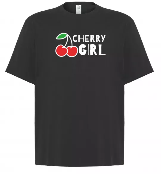 Футболка Оверсайз Cherry girl Чорний фото