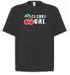 Футболка Оверсайз Cherry girl Чорний фото