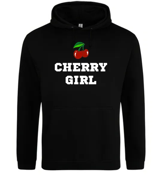 Женская толстовка (худи) Cherry girl Черный фото