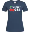 Жіноча футболка Cherry girl Темно-синій фото