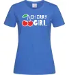 Жіноча футболка Cherry girl Яскраво-синій фото