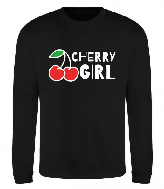 Світшот Cherry girl Чорний фото