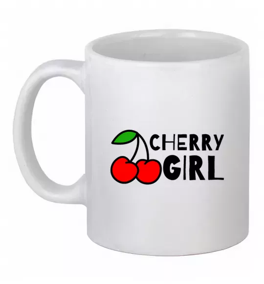 Чашка керамічна Cherry girl Білий фото