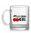 Чашка скляна Cherry girl Прозорий фото