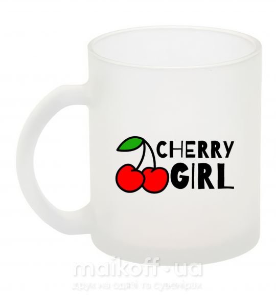 Чашка стеклянная Cherry girl Фроузен фото