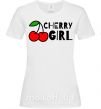 Женская футболка Cherry girl Белый фото
