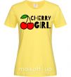 Женская футболка Cherry girl Лимонный фото