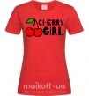 Женская футболка Cherry girl Красный фото