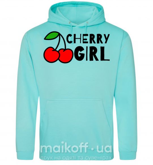 Женская толстовка (худи) Cherry girl Мятный фото