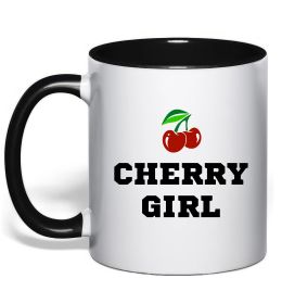 Чашка з кольоровою ручкою Cherry girl