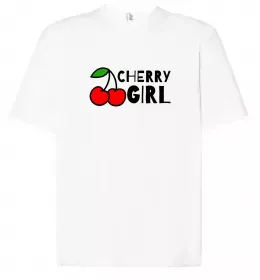 Футболка Оверсайз Cherry girl Белый фото