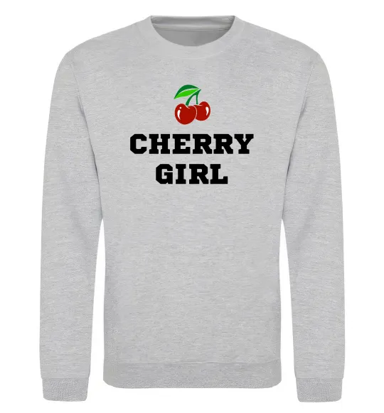 Світшот Cherry girl Сірий меланж фото