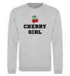 Світшот Cherry girl Сірий меланж фото