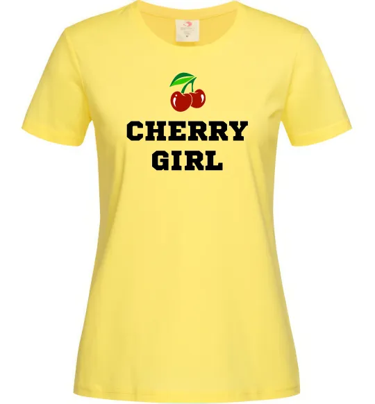 Жіноча футболка Cherry girl Лимонний фото