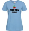 Жіноча футболка Cherry girl Блакитний фото