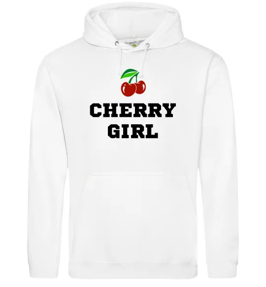 Женская толстовка (худи) Cherry girl Белый фото