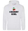 Женская толстовка (худи) Cherry girl Серый меланж фото