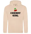 Женская толстовка (худи) Cherry girl Песочный фото