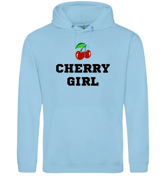 Женская толстовка (худи) Cherry girl Голубой фото