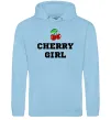 Женская толстовка (худи) Cherry girl Голубой фото