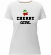 Женская премиум футболка Cherry girl Белый фото