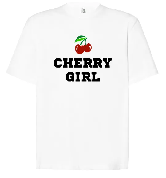 Футболка Оверсайз Cherry girl Белый фото