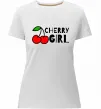 Жіноча преміум футболка Cherry girl Білий фото