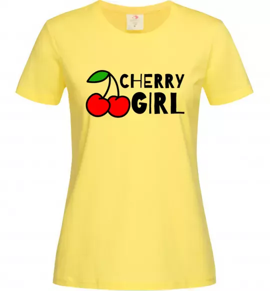 Жіноча футболка Cherry girl Лимонний фото